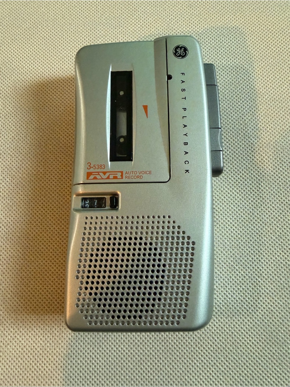 GE Silver Portable Microcassette Voice Recorder – Fast Playback